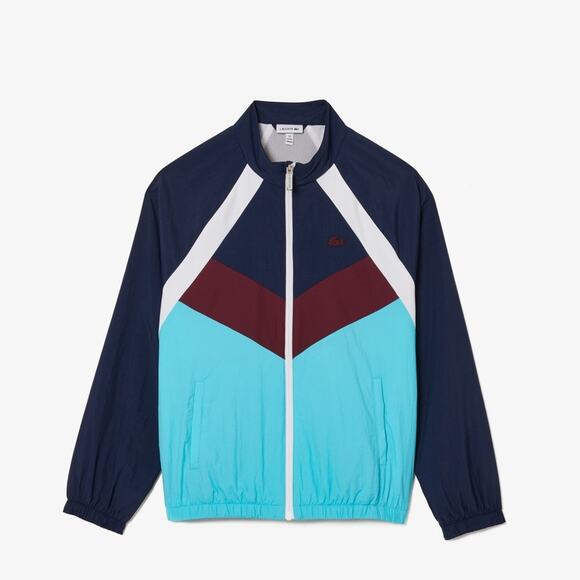 LACOSTE Kids' Colorblock Zip Up Track Jacket Unisex